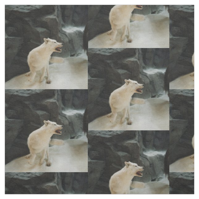 Vit Varg Tyg (Provkarta)