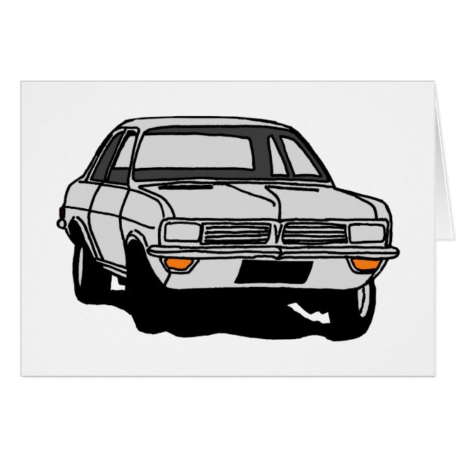 Vit Vauxhall Viva HC Hälsningskort (Framsidan Horizontal)