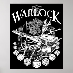 Vit version av varlås för RPG-klassserie Poster