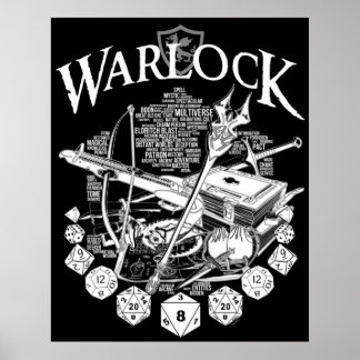 Vit version av varlås för RPG-klassserie Poster