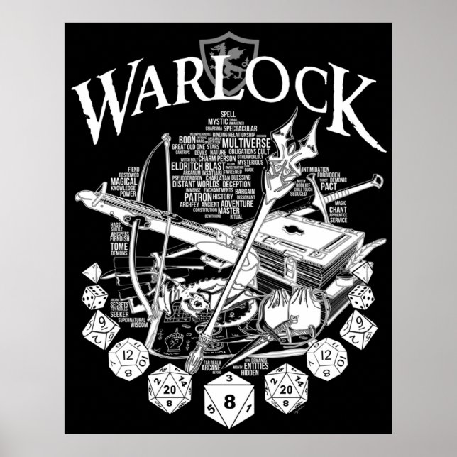 Vit version av varlås för RPG-klassserie Poster (Framsidan)