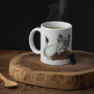 Vit Vessla Hermelin Vinter Stoat Vilda Djur Kaffemugg