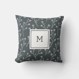 Vit Vild, mönster monogram Kudde