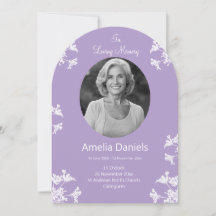 Vit vildblomma I kärleksfull minne Begravningskort