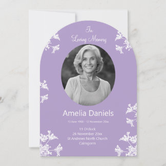 Vit vildblomma i lott minneskort inbjudningar