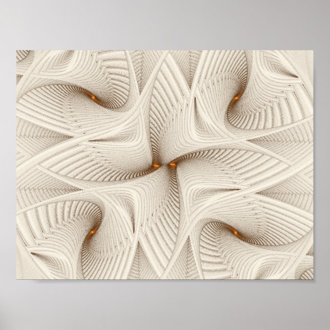 Vit Vingar Abstrakt 11 x 8,5 tum Poster (Framsidan)
