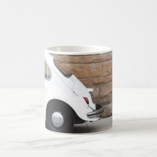 Vit Vintage Beetle Photo Kaffemugg
