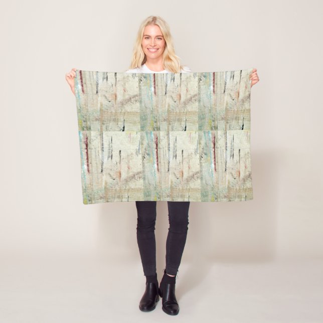 Vit Vintage Blanket Fleecefilt (På plats)