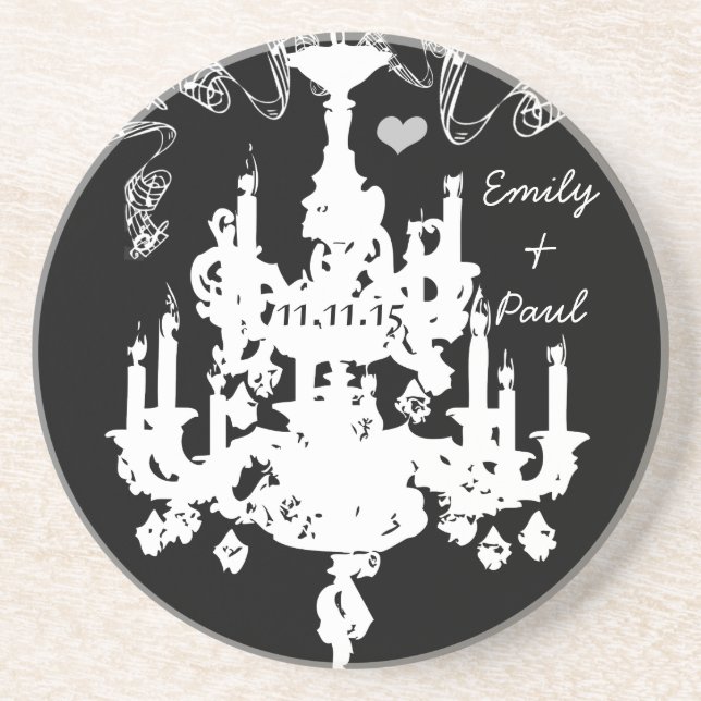 Vit Vintage-chandelier Välj bakgrund Färg Underlägg Sandsten (Framsidan)