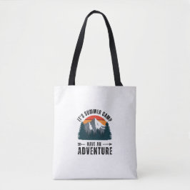 Vit Vintage Retro Mountain Äventyr Shoulder Tygkasse