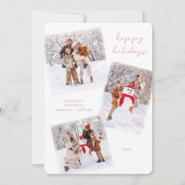 Vit Vinter-God jul-fotokort Julkort