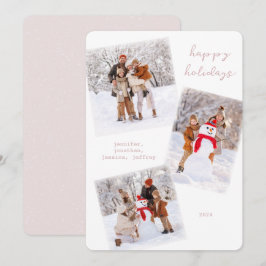 Vit Vinter-God jul-fotokort Julkort