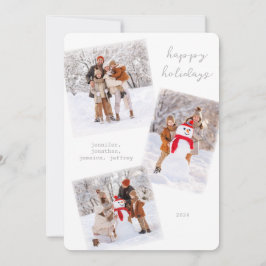 Vit Vinter-God jul-fotokort Julkort