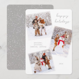 Vit Vinter-God jul-fotokort Julkort