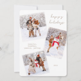 Vit Vinter-God jul-fotokort Julkort