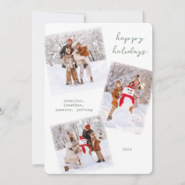 Vit Vinter-God jul-fotokort Julkort