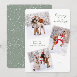 Vit Vinter-God jul-fotokort Julkort