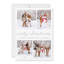 Vit Vinter-God jul-fotokort