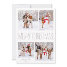 Vit Vinter-God jul-fotokort