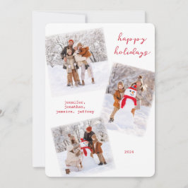 Vit Vinter-God jul-fotokort Julkort