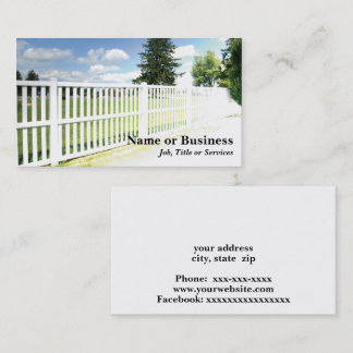 vit vinylstaket visitkort