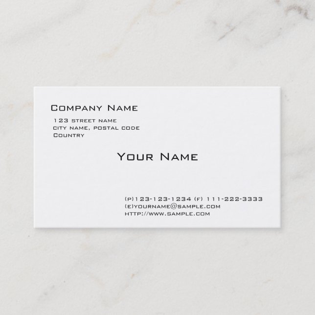 vit visitkort (Framsida)