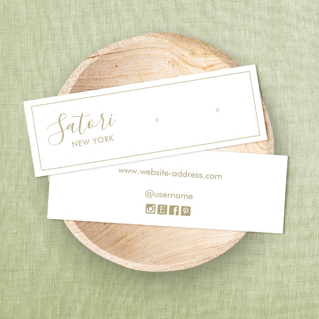 Vit Visning för att Namnteckning skriptstud-avläsn Litet Visitkort (Skapare uppladdad)