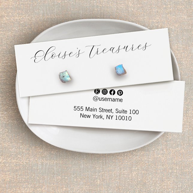 Vit Visning för att Namnteckning skriptstud-avläsn Litet Visitkort (Skapare uppladdad)