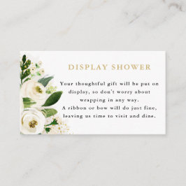 Vit Visning för Blommigt i Guld- - skjortingringsk Tilläggskort