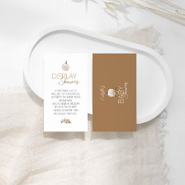 Vit Visning för Rustic Boho Pumpkin Baby Tilläggskort