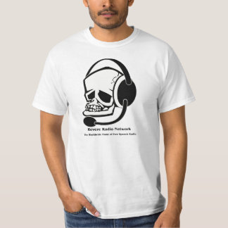 Vit vördar radiosände skallelogotypen t-shirt