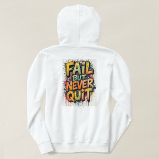 vit vuxen överdrags hoodie med design