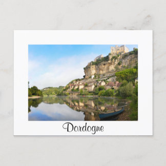 Vit vykort för Dordogne och Beynac-et-Cazenac
