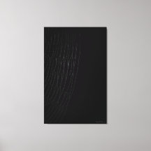 Vit Webben med svart Kanvastryck