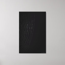 Vit Webben med svart Kanvastryck