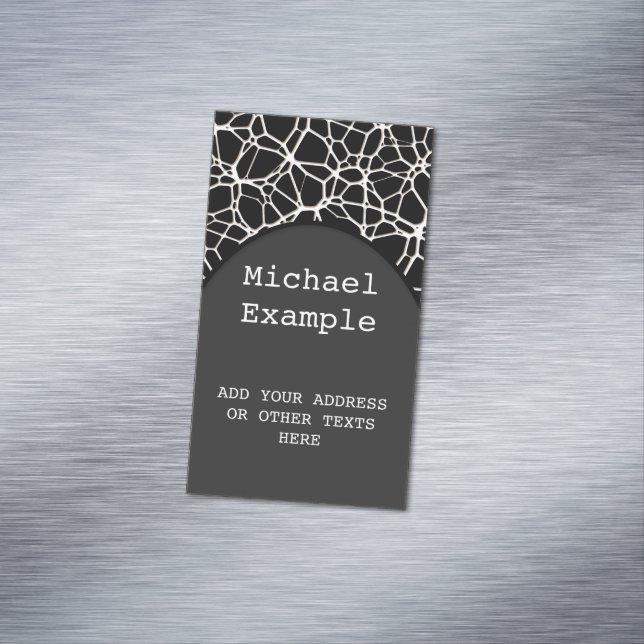 Vit Webben Struktur + din bachg. & idéer Magnetiska Visitkort (In Situ)