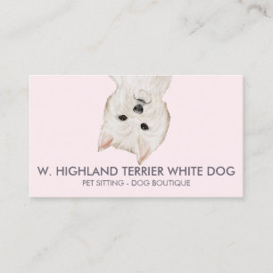 Vit West Highland Terrier Hund Visitkort