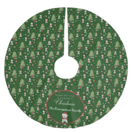 Vit Westie Jul Whimsical Julgransmatta Borstad Polyester