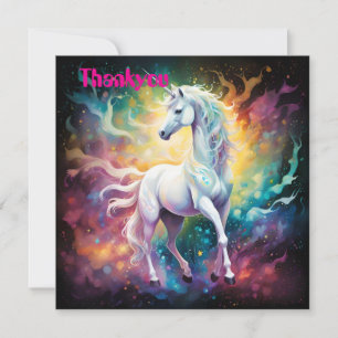 Vit : White Spectral Unicorn. Tack Kort