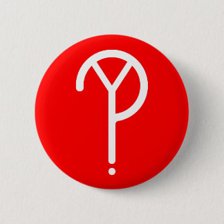 Vit Y? Symbol på rött Knapp