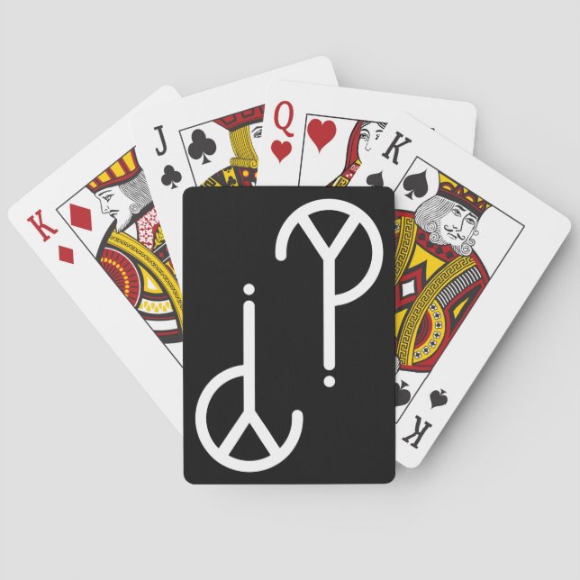 Vit Y? Symbol som leker kort Casinokort (Baksidan)