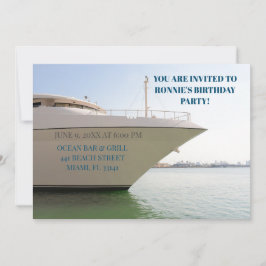 Vit Yacht på 60:e havsdagen Inbjudningar