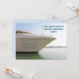 Vit Yacht på 60:e havsdagen Inbjudningar