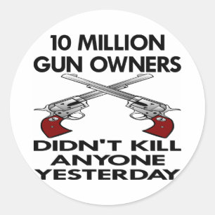 Vita 10 miljoner Gun Owners-Döda Runt Klistermärke
