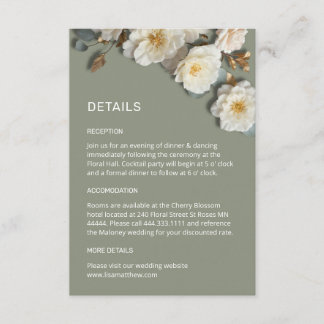 Vita 3D-blommor Rosor Tilläggskort