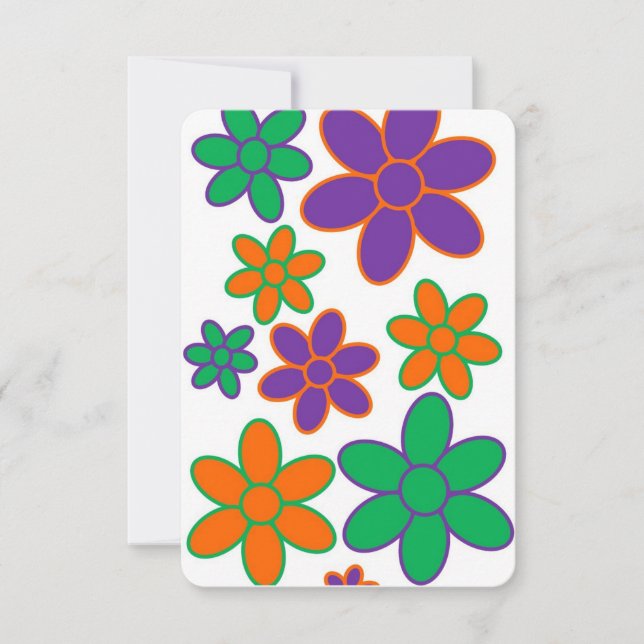 Vita 70-talets tematiska skotska födelsedagskort i (Framsida)