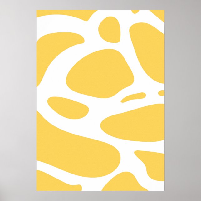 Vita abstrakter och gulter poster (Framsidan)