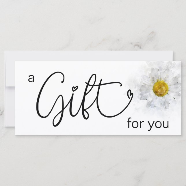 *~* Vita akvarelltustande tusenskönor minimalistis (Framsida)