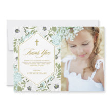 Vita Anemones Blue Blommigt First Communion Photo