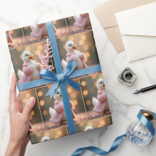 Vita Anka i Rosa Päls Jackar Presentpapper